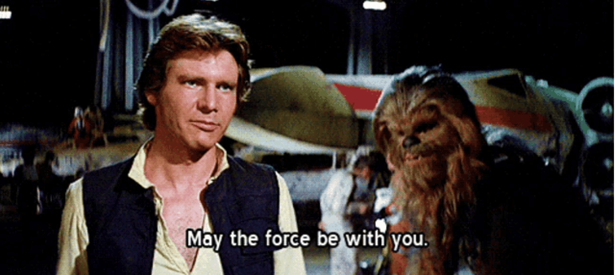 Han and Chewie May the force be with you